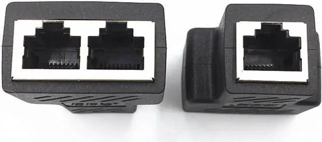 Alt view image 2 of 3 - 2PCS RJ45 Connector RJ45 Splitter 8P8C Network Adapter Extender Connector Suitable for Cat5E Cat6 Cat7 Ethernet Router Function