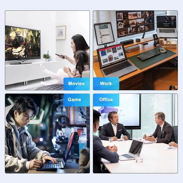 Alt view image 2 of 7 - Gigabit Ethernet Splitter 1 to 2 Out with Cat 6 Ethernet Cable, 1000Mbps Internet Splitter 1 in 2 Out, RJ45 Hub with USB Power Cable, RJ45 Switch Connector for Cat 5/5e/6/7/8 Cables