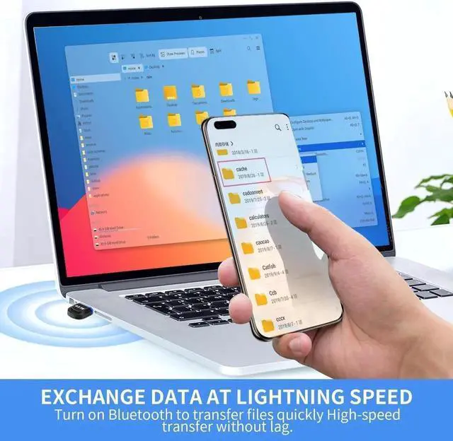 Alt view image 3 of 7 - USB Bluetooth 5.4 Adapter Plug & Play Bluetooth Dongle Receiver Long Range Support Windows 11/10/8.1 for Desktop Laptop PS/Xbox Keyboard Mouse Headset