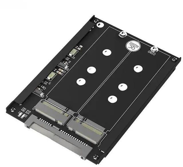 Alt view image 3 of 3 - JAENFONG FOR M2 SSD Adapter M.2 to U.2 Adapter M.2 NVME SSD + M.2 SATA SSD to U2 SFF-8639 Riser Card Converter with Metal Case for Desktop PC