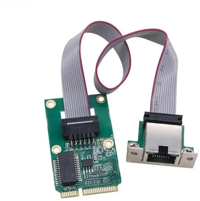 Alt view image 2 of 3 - JAENFONG FOR I210AT Chip Mini PCI Express to RJ45 COM Port Gigabit Ethernet Network Adapter 1G Single Electrical Port Network Card for Server