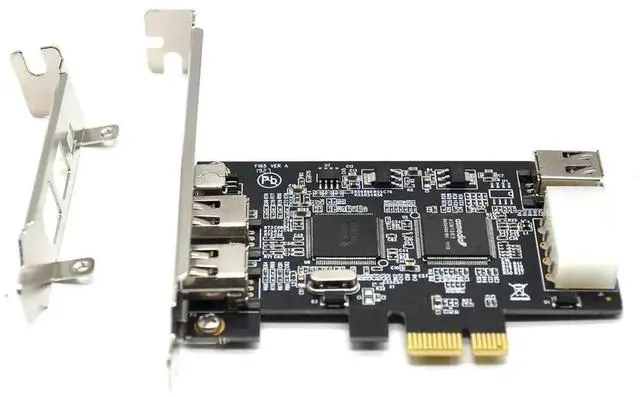 Alt view image 4 of 7 - PCIe Firewire Card for Windows 10, IEEE 1394 PCI Express Controller 4 Ports(3 x 6 Pin and 1 x 4 Pin), 1394a Firewire 800 Adapter for Windows 7/8/Mac OS with Low Profile Bracket and Cable