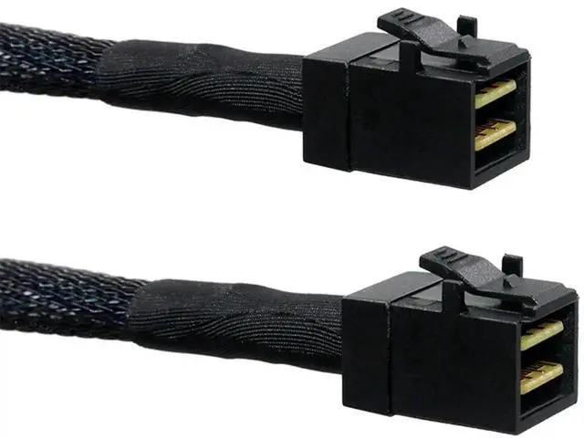 Alt view image 3 of 5 - JAENFONG Internal Mini SAS HD SFF-8643 to SFF-8643 Cable, 12Gbps, Compatible with RAID or PCI Express Controller (3.3FT/1M)