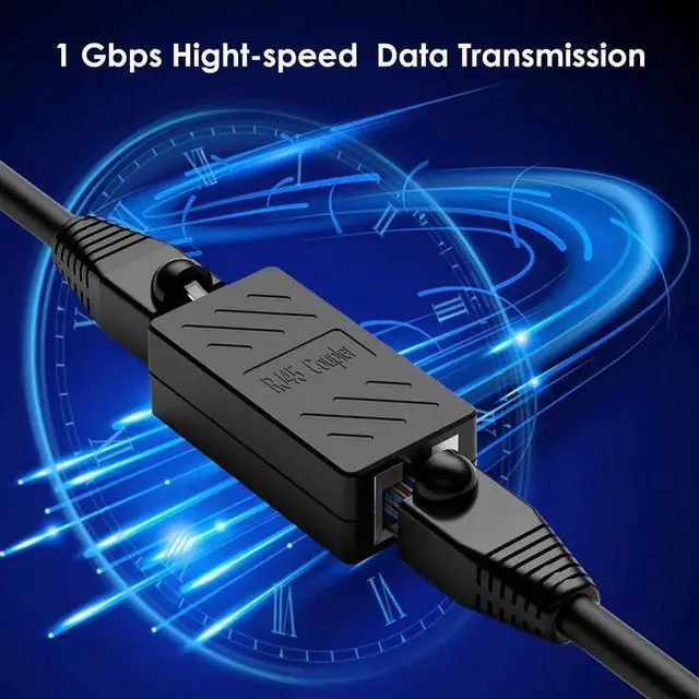 Alt view image 4 of 7 - 40 PCS Gigabit RJ45 Coupler, Ethernet Extender Connector in Line Coupler for Cat8/Cat7/Cat6/Cat5e/Cat5 Ethernet Cable Extender Adapter Female to Female (Black)