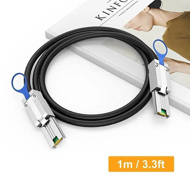 Alt view image 6 of 6 - JAENFONG External Mini SAS 26pin (SFF-8088) Male to Mini SAS 26 (SFF-8088) Male Cable, 1.0M