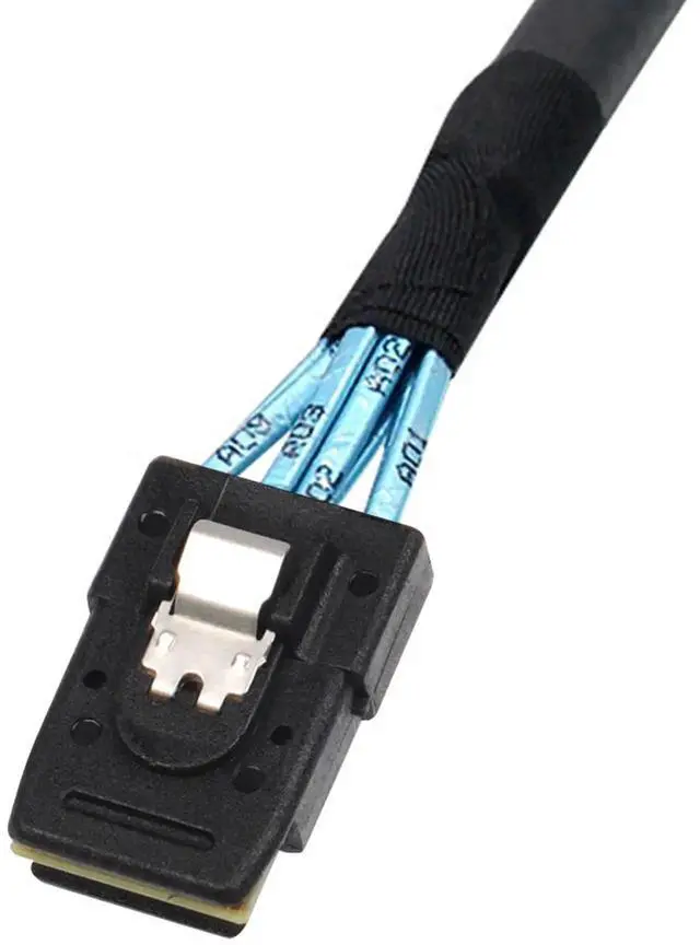 Alt view image 5 of 5 - JAENFONG External Mini SAS 28AWG Male 26Pin SFF-8088 to Internal Mini SAS Male 36Pin SFF-8087 Data Cable 1M 3.3feet
