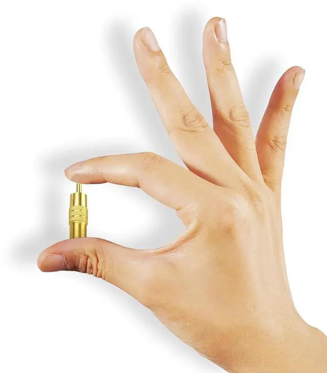 Alt view image 3 of 6 - F-Type Female to RCA Male Coaxial Cable Audio Adapter Gold Plated Connector, 2-Pack
