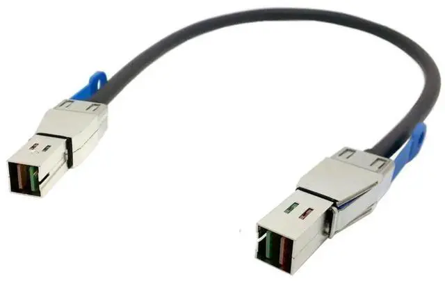 Alt view image 5 of 6 - JAENFONG Mini SAS SFF-8644 to SFF-8644 High Density HD Data Server Raid Cable 0.5M