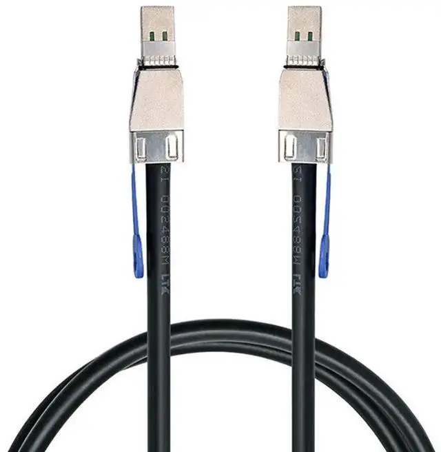 Alt view image 6 of 6 - JAENFONG Mini SAS SFF-8644 to SFF-8644 High Density HD Data Server Raid Cable 0.5M