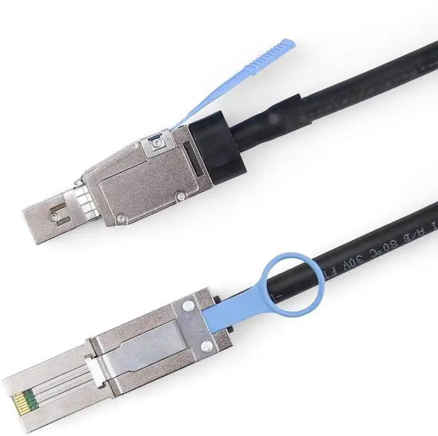 Alt view image 2 of 6 - JAENFONG SFF-8644 to SFF-8088 Mini SAS HD Cable, 6Gbps External 26Pin SAS2.0 Hybrid Cable for RAID/Server/Data Center, 100-Ohm, 1.5m/4.9ft
