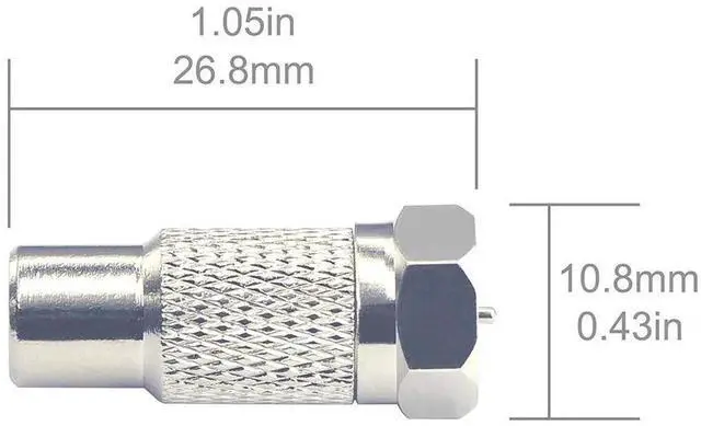 Alt view image 2 of 6 - 2 Pack Atari Adapter, Phono RCA Female to F Type Male RF Connector Coaxial Adapter for Atari 2600/7800 Sega/Coleco/Commodore Game System