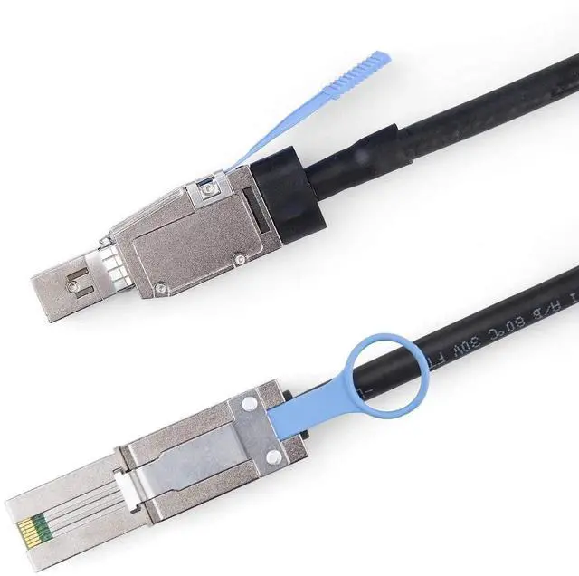 Alt view image 6 of 6 - JAENFONG SFF-8644 to SFF-8088 SAS Cable, 6Gbps External Mini SAS HD to SAS 2.0 (26-Pin) for RAID/Server/Data Center, 100-Ohm, 1m/3.3f