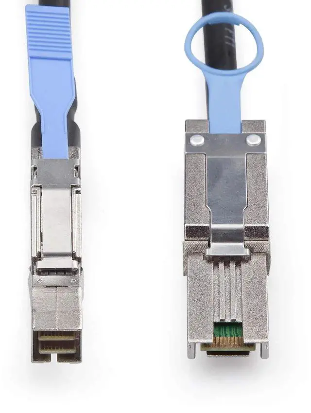 Alt view image 2 of 6 - JAENFONG SFF-8644 to SFF-8088 SAS Cable, 6Gbps External Mini SAS HD to SAS 2.0 (26-Pin) for RAID/Server/Data Center, 100-Ohm, 1m/3.3f
