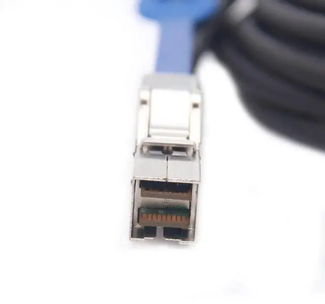 Alt view image 2 of 6 - JAENFONG 12G Mini SAS HD SFF-8644 to SFF-8644 Cable for NVMe Enclosure/Storage Array, SAN & JBOD Compatibility, 100-Ohm, 1-m(3.3-ft)