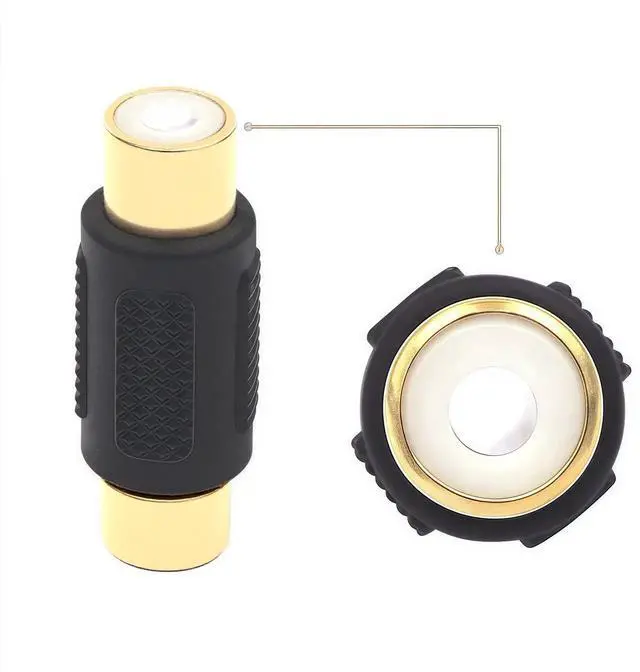 Alt view image 5 of 6 - 6-Pack Gold Plated RCA Female to RCA Female Coupler,Compatible with Phono,Speaker,RCA Cable,Amplifier