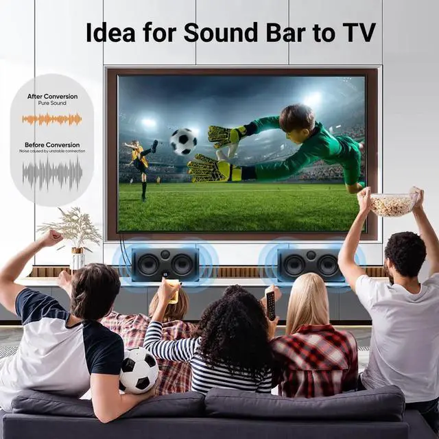 Alt view image 3 of 7 - Optical Digital Audio Cable 6FT, Slim Fiber Optic Toslink Gold Plated Optical S/PDIF Cord for Home Theater, Sound Bar, TV, PS4, Xbox, VD/CD Player, Game Console& More, Black/OD:2.2mm