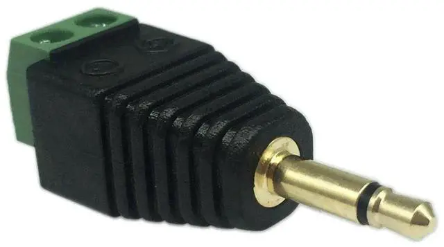 Alt view image 2 of 7 - 3.5mm TS Mono Male to 2 Pin Screw Terminal Female AUX Headphone Replacement Solderless Balum Converter Adapter (2-Pack)