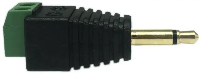 Alt view image 3 of 7 - 3.5mm TS Mono Male to 2 Pin Screw Terminal Female AUX Headphone Replacement Solderless Balum Converter Adapter (2-Pack)