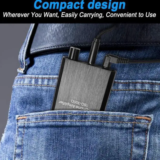 Alt view image 3 of 6 - Headphone Amplifier Portable 3.5 mm Audio Amp with Lithium Battery for MP3, MP4, Tablets Smart Phone, Digital Player, Computer PC