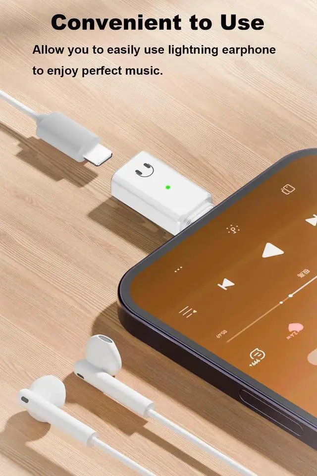 Alt view image 2 of 6 - USB C to Headphone Jack Adapter, Type C Male Converter for iPhone Wired Earbuds, iPhone 16/15 Series,iPad Air, Not Support Lavalier Microphone, Charging and Data (White, 2 Pack)