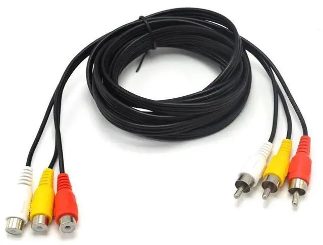 Alt view image 2 of 2 - 10ft 3RCA Male to Female Audio Composite Extension Video Cable DVD