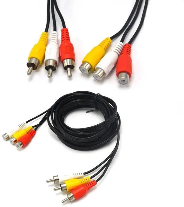 Main image of 15ft 3RCA Male to Female Audio Composite Extension Video Cable DVD