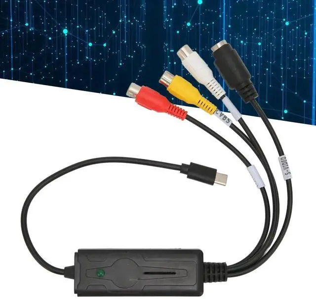 Alt view image 2 of 6 - USB-C Audio Video Capture Card, to USB Converter Adapter, Support AV/S Video Input, NTSC and PAL for PC 7/8/8.1/10/Vista/XP/OS X