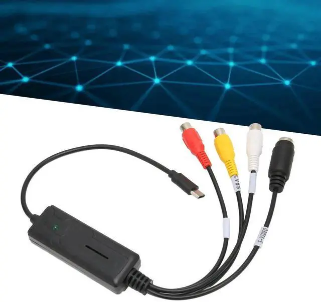 Alt view image 5 of 6 - USB-C Audio Video Capture Card, to USB Converter Adapter, Support AV/S Video Input, NTSC and PAL for PC 7/8/8.1/10/Vista/XP/OS X