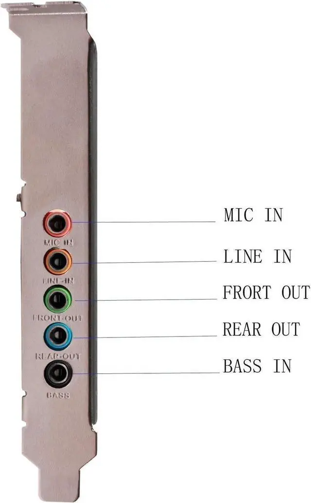 Alt view image 5 of 5 - PCIe Sound Card, 5.1 Internal for PC Windows 7 with Low Profile Bracket, 3D Stereo PCI-e Audio Card, CMI8738 Chip 32/64 Bit Sound Card PCI Express Adapter