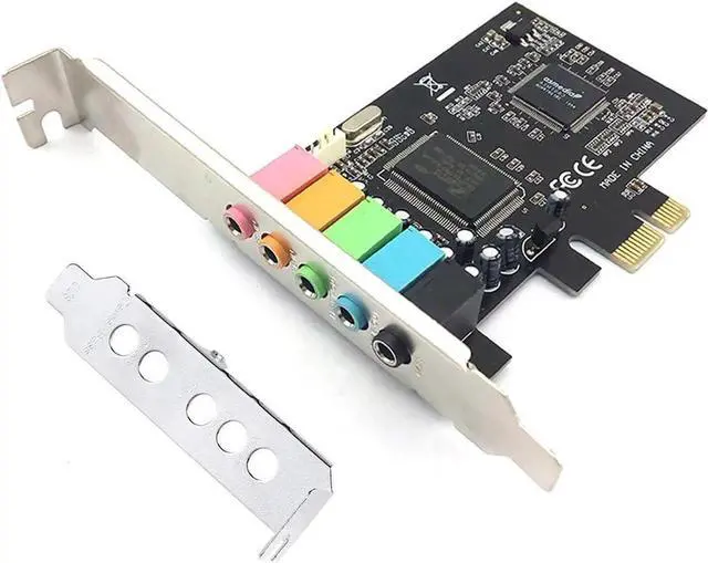 Main image of PCIe Sound Card, 5.1 Internal for PC Windows 7 with Low Profile Bracket, 3D Stereo PCI-e Audio Card, CMI8738 Chip 32/64 Bit Sound Card PCI Express Adapter