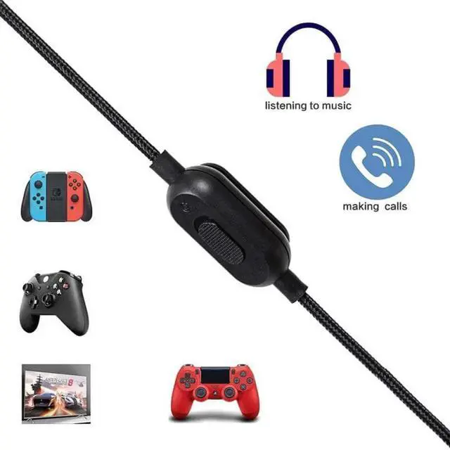 Alt view image 5 of 5 - JAENFONG For Logitech G433 G233 G Pro / G Pro X 3.5mm Male to Male Gaming Headset Audio Cable (Red 2M/6.6FT  )
