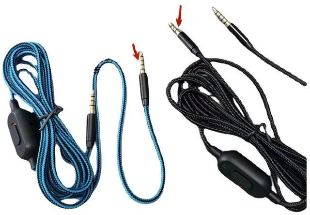 Alt view image 3 of 5 - JAENFONG 2M Braided Audio Extension Cable for Astro A10/A40/A50 Headphones Metal Connector Headphone Extension Cord Durable Woven Wire for Clear Sound Transmission Compatible with Astro Gaming Headset