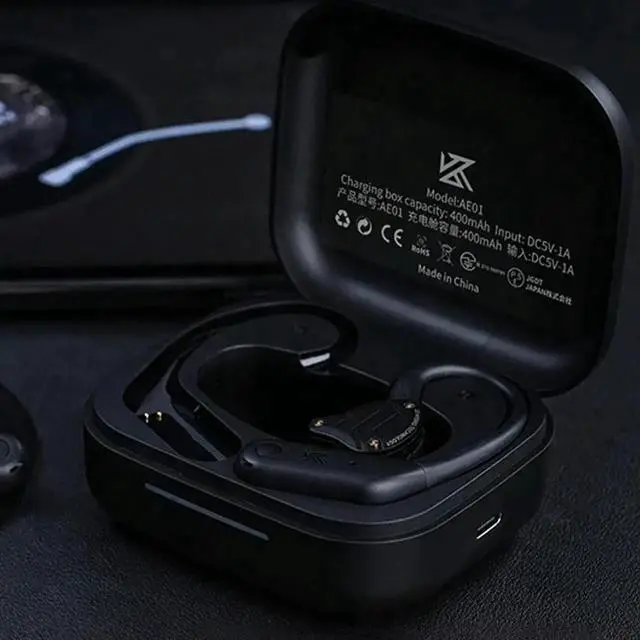 Alt view image 2 of 3 - JAENFONG Wireless Upgrade Cable Bluetooth-compatible 5.4 with Charging Case HIFI Music Earphones Wire BT Module Upgrade Ear Hook Cable