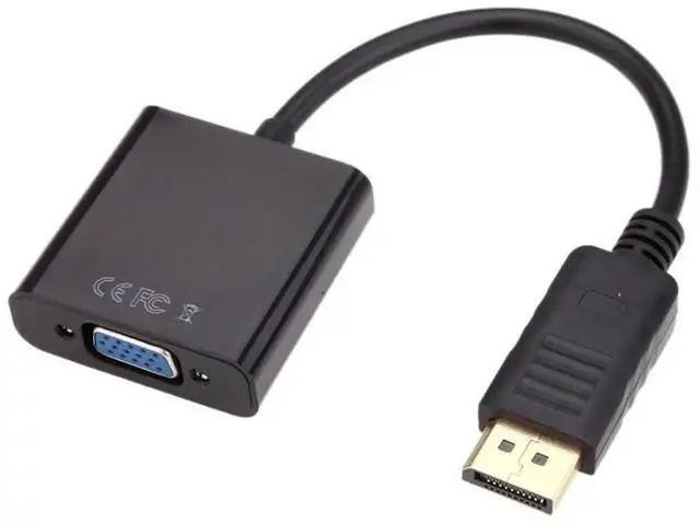 Alt view image 2 of 7 - JAENFONG DP to VGA Adapter Gold-Plated DisplayPort Male to VGA Female Display Monitor Converter Cable Adapter