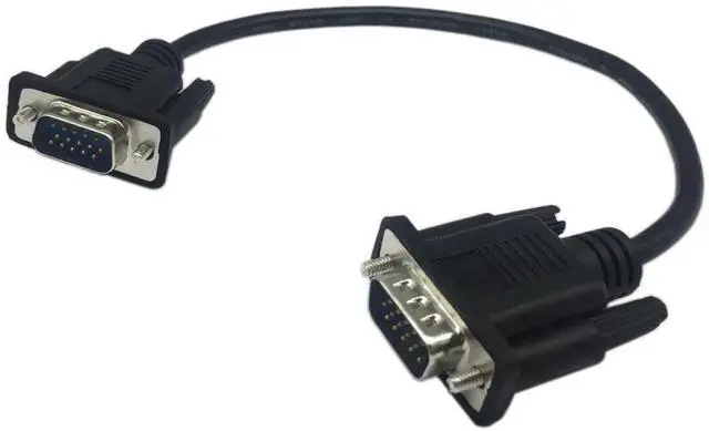 Alt view image 4 of 7 - JAENFONG 1ft VGA SVGA 15 Pin HD15 Male to Male Adapter Video Monitor Cable for PC Laptop TV Porjector(mm)