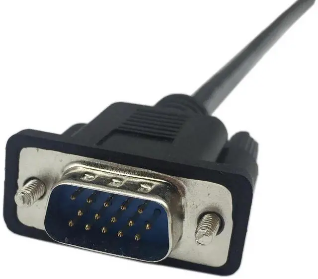 Alt view image 7 of 7 - JAENFONG 1ft VGA SVGA 15 Pin HD15 Male to Male Adapter Video Monitor Cable for PC Laptop TV Porjector(mm)
