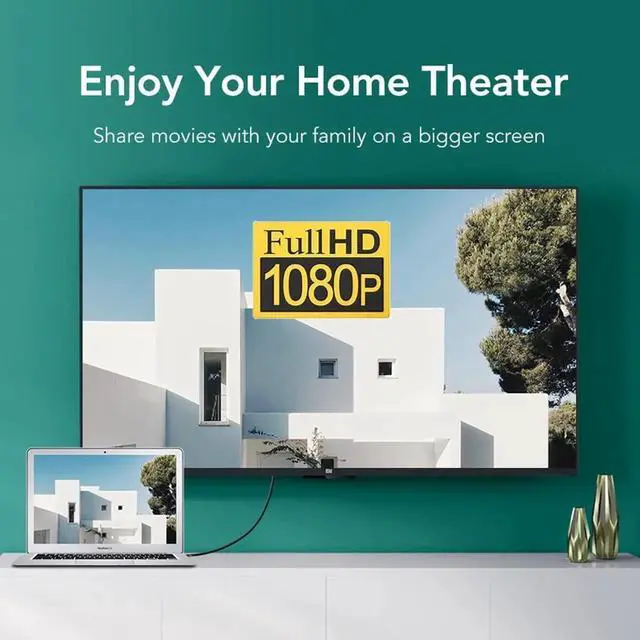 Alt view image 5 of 7 - JAENFONG Mini Displayport DP to VGA Adapter Cable 1080P 60HZ for Laptop Monitor Projector