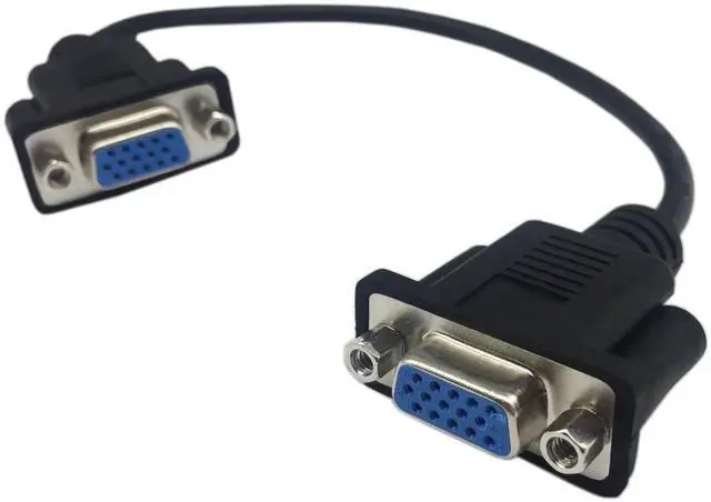 Alt view image 3 of 7 - JAENFONG 1ft VGA SVGA 15 Pin HD15 Female to Female Gender Changer Adapter Extension Video Monitor Cable for PC Laptop TV Porjectorff