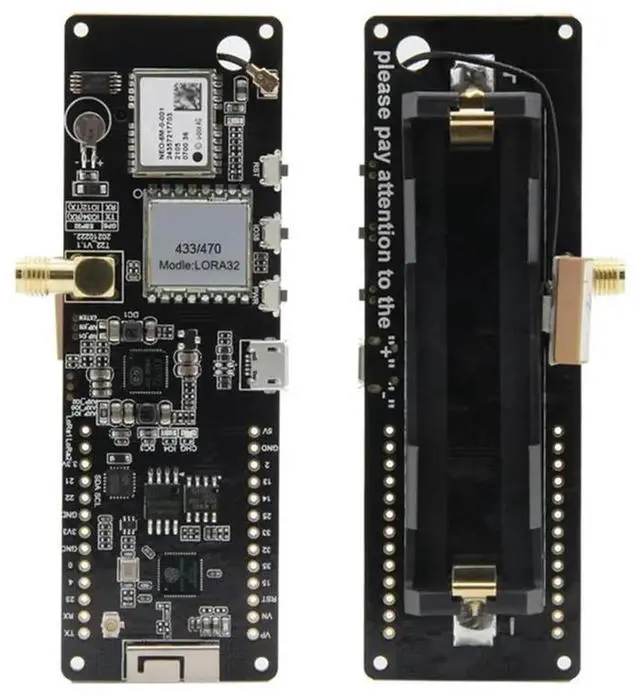 Alt view image 4 of 7 - JAENFONG For TTGO Meshtastic T-Beam V1.2 ESP32 LoRa GPS Development Board with OLED Display 433Mhz for LILYGO