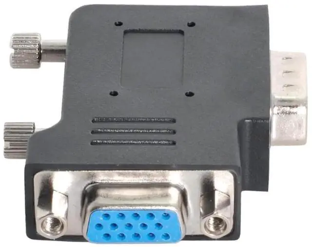 Alt view image 3 of 5 - JAENFONG Adapter Vertical Flat Left Angled 90 Degree VGA SVGA Male to Female Extension Adapter