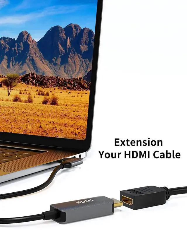 Alt view image 5 of 7 - HDMI to DVI Cable, 0.15 m Bi-Directional HDMI Female to DVI (24+1) Male Adapter Cable, HDMI DVI Conveter, Support 1080P, 3D, Gold-Plated, 0.5 Ft/Black