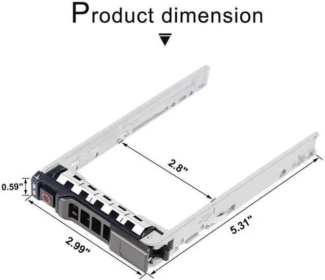 Alt view image 7 of 7 - JAENFONG 2 Pack Hard Drive Tray Caddy 8FKXC 08FKXC SSD Mount 2.5" HDD Holder with Mounting Screws Hard Drive Bracket Compatible for D.ell PowerEdge R610 R620 R710 T710 R720 R815 R820 R630 T630 R730