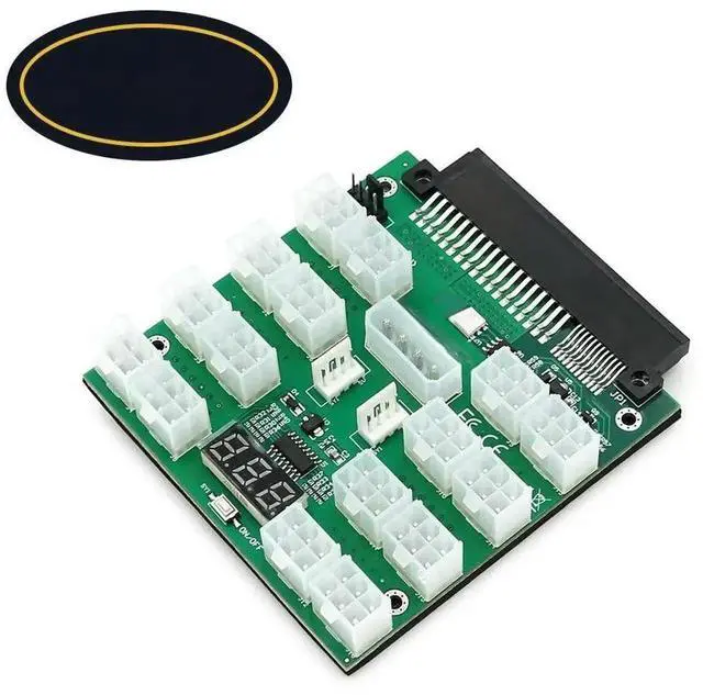 Alt view image 3 of 3 - JAENFONG FOR Breakout Board ATX 16 Ports 6Pin Power Supply Module for 750W 1100W 2000W PSU Server GPU Graphics Card