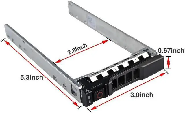 Alt view image 2 of 6 - JAENFONG 2.5" SAS SATA Hard Drive Tray Caddy Compatible with D.ell G176J PowerEdge R610 T610 R620 R710 T710 R720 R815 R820