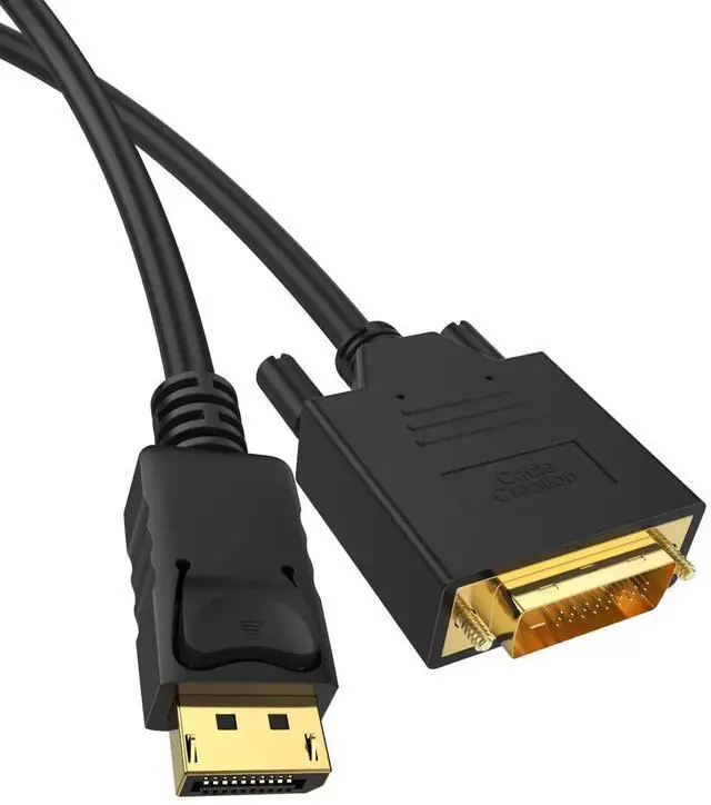 Alt view image 5 of 7 - Active DisplayPort to DVI Cable, 6FT DP to DVI-I Cord, Eyefinity Support Multi-Screen, Black