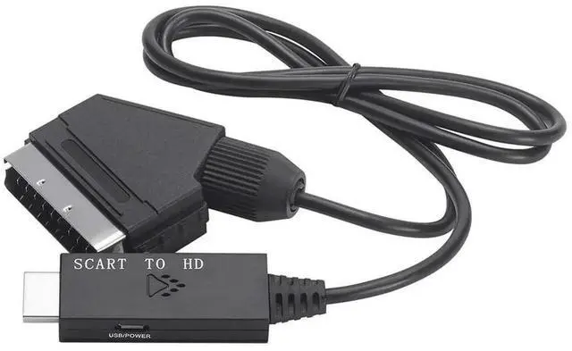 Alt view image 3 of 7 - JAENFONG 1m Video Converter Adapter Scart To HDMI-compatible 1080P Video Converter DC 5V Micro USB Cable Accessories for Set-top Box