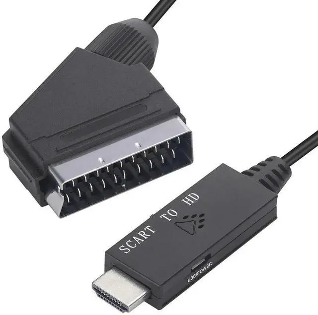 Alt view image 4 of 7 - JAENFONG 1m Video Converter Adapter Scart To HDMI-compatible 1080P Video Converter DC 5V Micro USB Cable Accessories for Set-top Box