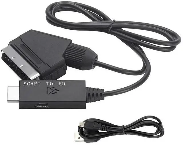Alt view image 5 of 7 - JAENFONG 1m Video Converter Adapter Scart To HDMI-compatible 1080P Video Converter DC 5V Micro USB Cable Accessories for Set-top Box