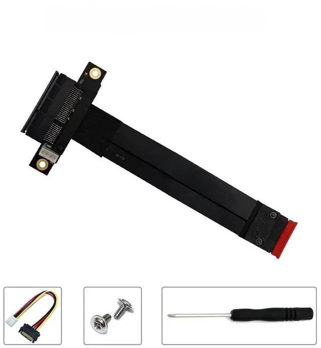 Alt view image 2 of 3 - JAENFONG FOR Extension Cable M2 PCI Express 32G/bps Gen3.0 Cable Extender Riser PCIe x4 3.0 PCI-E 4x To M.2 NGFF NVMe M Key 2280 Riser Card