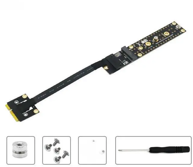 Alt view image 2 of 3 - JAENFONG FOR Add On Cards Mini PCIe Male To Key M Female Adapter Mini PCI-E to NVME NGFF M.2 Key M Riser Converter for PCI-E Tester Extender